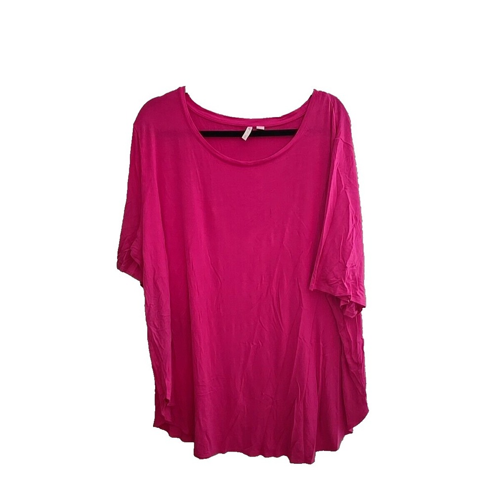 Cato Pink Scoop Neck Relaxed Fit Short Sleeve Casual Top Womans Plus Size 26/28W